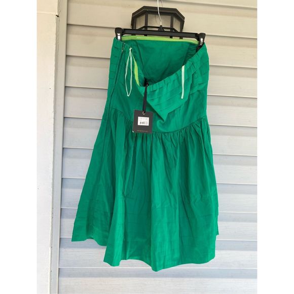 Jack by BB Dakota NWT Strapless Dress in Glass Green Sz Medium St Patrick's Day - Picture 8 of 14
